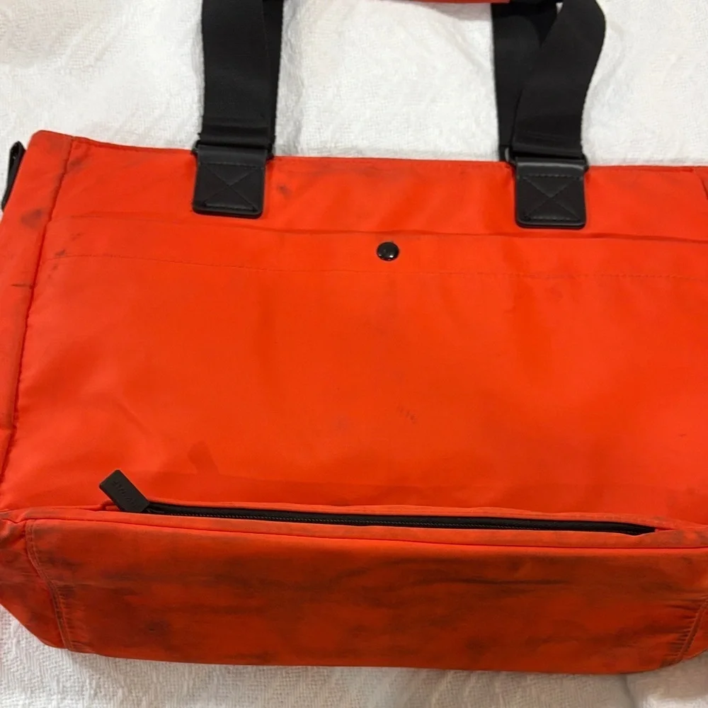 Ihkwip Orange Tote Bag with Dual Front Pockets